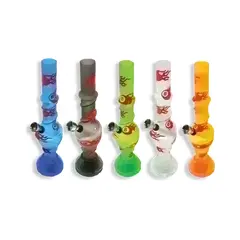 Acrylic Small 16CM Assorted Colour Bong with Grinder - image 1 | Vape King