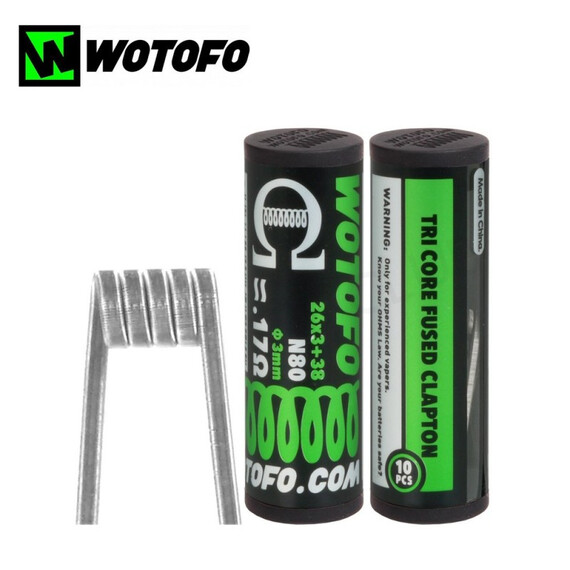 Wotofo Triple Core Fused Clapton 0.17Ohm Pre-Built Coils (10PC) - image 1 | Vape King