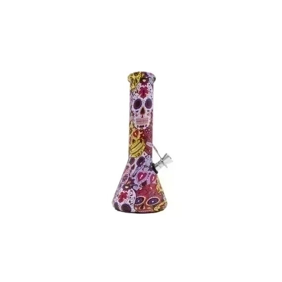 Glass Water Bong Large Graffiti Prints Beaker 33cm - image 1 | Vape King